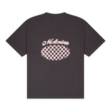 Moto Chequered Tee - Faded Black