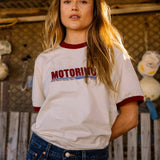 Moto Ringer Tee - Off White