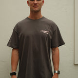 Moto Chequered Tee - Faded Black