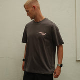 Moto Chequered Tee - Faded Black