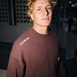 Stitched Knit - Choc Brown
