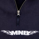 Quarter Zip Fleece - Washed Navy