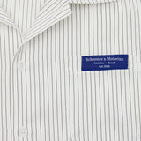 Schooner Scorer x Motorino Pinstripe Shirt - White and Black