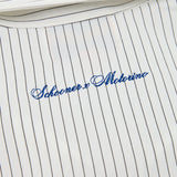Schooner Scorer x Motorino Pinstripe Shirt - White and Black
