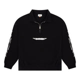 Quarter Zip Waffle - Black