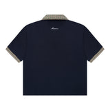 Dad Collar Short Sleeve Polo - Navy