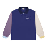 Vintage Colour Block Polo - Navy