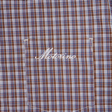 Check Short Sleeve Shirt - Vintage Blue/Brown