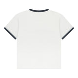 Badge Ringer Tee - White Wash