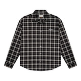 Ombré Check Shirt - Black