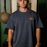 Heritage Flower Tee - Navy Fade
