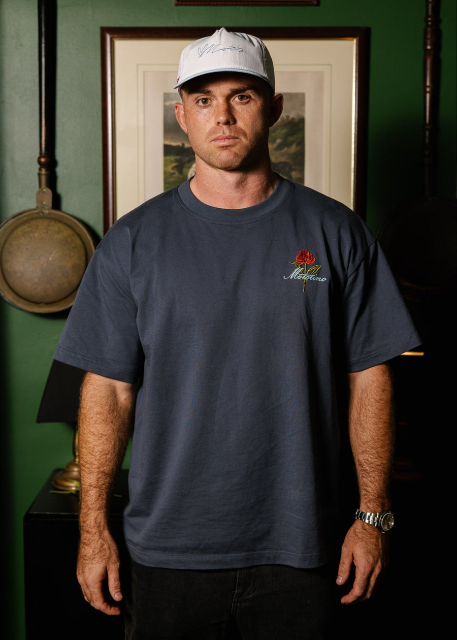 Heritage Flower Tee - Navy Fade