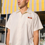 Pinstripe Off White Shirt