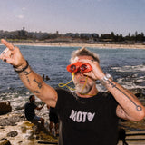 Love Moto Tee - Washed Black