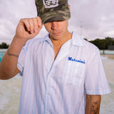 Candy Striped Shirt - Sky Blue