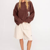 Stitched Knit - Choc Brown