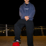 Quarter Zip Fleece - Washed Navy