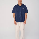 Pinstripe Shirt - Navy