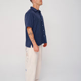 Pinstripe Shirt - Navy