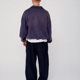 Quarter Zip Fleece - Washed Navy