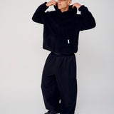 Polar Fleece Hoodie - Black
