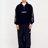 Quarter Zip Waffle - Black
