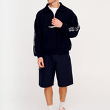 Quarter Zip Waffle - Black
