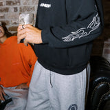 Quarter Zip Waffle - Black