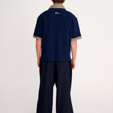 Dad Collar Short Sleeve Polo - Navy