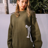 Stitched Knit - Khaki