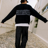 Mohair Knitted Cardigan - Black