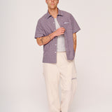 Check Short Sleeve Shirt - Vintage Blue/Brown