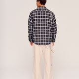 Ombré Check Shirt - Black