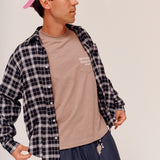 Ombré Check Shirt - Black