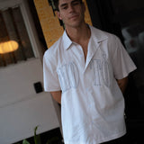 Applique Shirt - Overcast