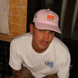 Candy Striped Trucker - Pink