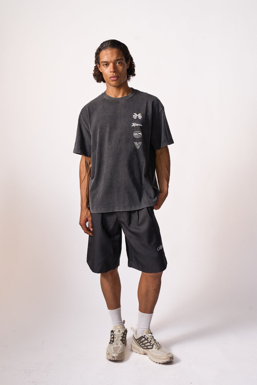 Badge Tee - Washed Black