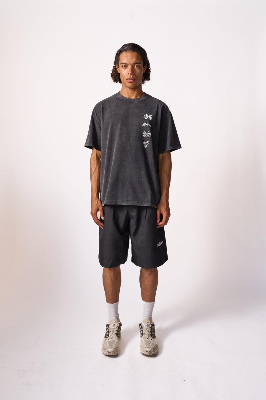 Badge Tee - Washed Black