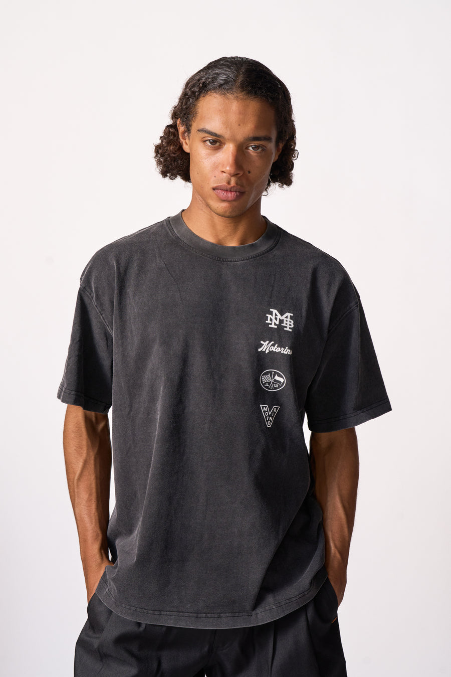 Badge Tee - Washed Black