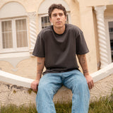 Stitched Tee - Faded Black