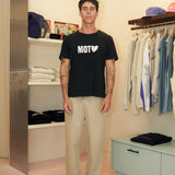 Love Moto Tee - Washed Black