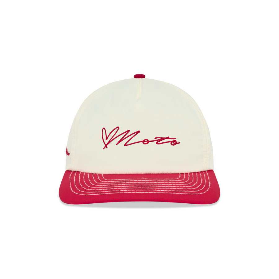 '247' Nylon Hat - Red on White