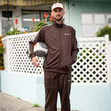 Track Zip - Choc Stripe