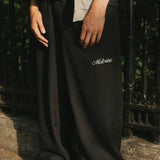 Pinstripe Pants - Black
