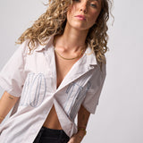 Applique Shirt - Overcast