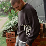 Stitched Knit - Off Black