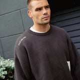 Stitched Knit - Off Black